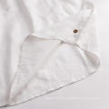 Camisas longas casuais brancas de manga comprida feminina